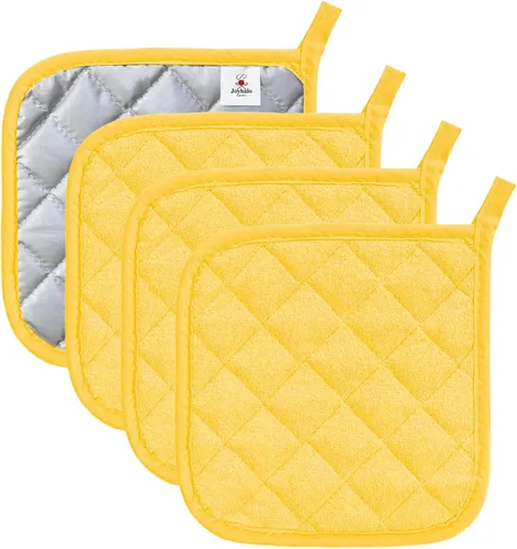 Miniatura 21 de Joyhalo Paquete de 6 agarraderas para ollas de cocina, agarradera de horno de algodón con gran resistencia al calor, almohadillas térmicas Especias