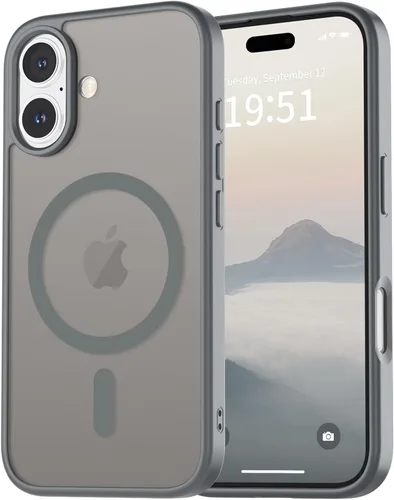 Miniatura 73 de vnnink para iPhone 12 y iPhone 12 Pro, funda de teléfono celular translúcida con protección contra caídas de grado militar, mate magnética