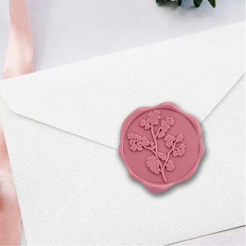 Miniatura 8 de Maidenhair Adhesivos de cera Adheve, 25 unidades, prefabricadas con cera de sellado real, color blanco Perla blanca