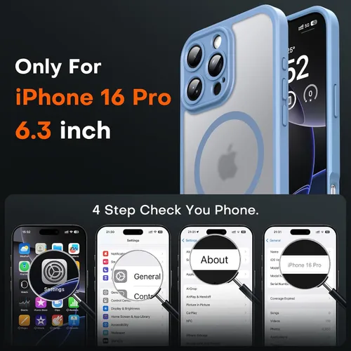 Miniatura 217 de TOCOL Funda para iPhone 11, compatible con Magsafe, protección completa de cámara, imanes integrados, protección contra caídas, funda translúcida