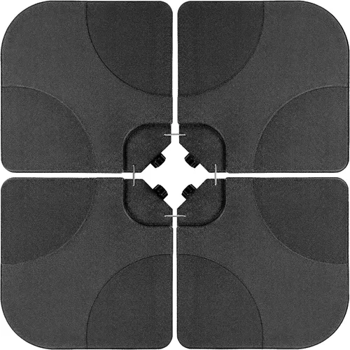 Miniatura 9 de HealSmart Base de sombrilla de patio de 20 pulgadas, 50 libras, duradera, rellenable, soporte resistente para césped al aire libre, cubierta, junto