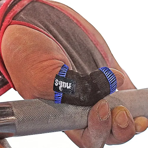 Miniatura 9 de JerkFit Nubs - Protector de pulgares para agarre de gancho, sin látex, reutilizable, lavable, para evitar callos, ampollas y lágrimas, para Negro