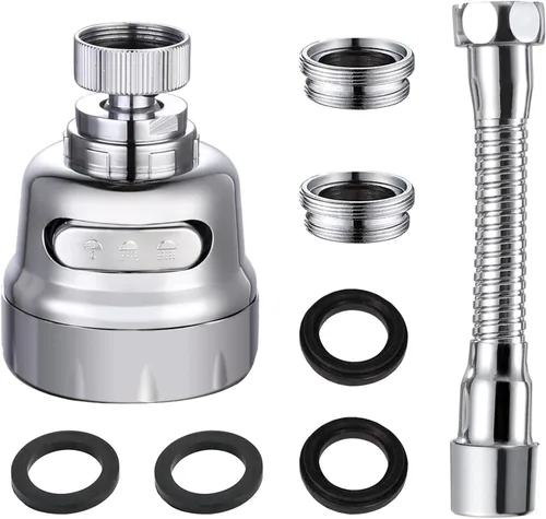 Miniatura 8 de Accesorio de rociador de grifo de fregadero de cocina, cabezal de grifo de cocina movible, giratorio de 360°, rociador antisalpicaduras