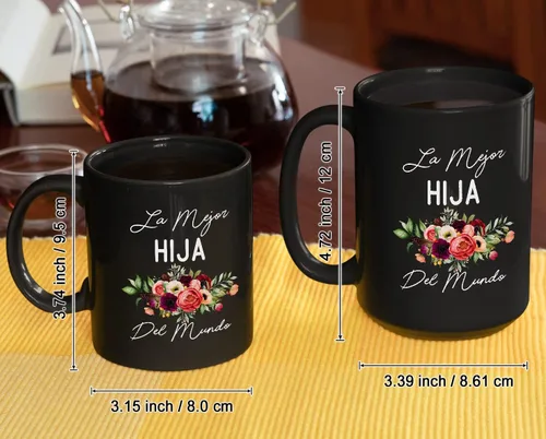Miniatura 7 de Fantastic Gifts Taza La Mejor Hija Del Mundo, regalo para hija, taza de la mejor hija del mundo, regalo de cumpleaños, regalo para el día de la Madre