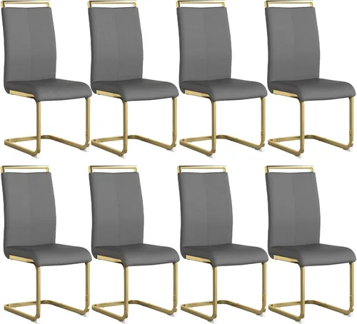 Miniatura 44 de Baysitone Juego de 6 sillas de comedor modernas, sillas laterales de comedor, sillas de cocina con asiento acolchado de piel sintética y respaldo