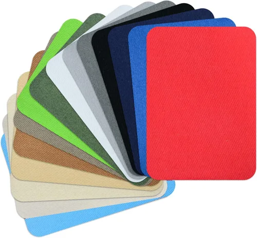 15 piezas de parches de tela de calidad premium para planchar por dentro y por fuera, adhesivo más fuerte, algodón, rojo, verde, azul, marrón, para