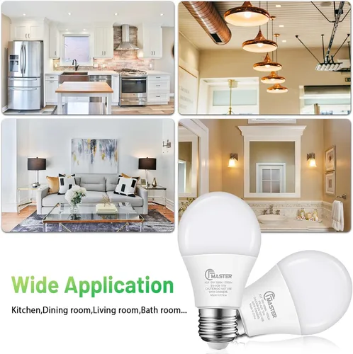 Miniatura 8 de Foco LED A19, bombillas LED equivalentes a 100 W, 15 W, 3000 K, luz blanca cálida, 1500 lúmenes, foco LED no regulable, base estándar E26 para 3000K