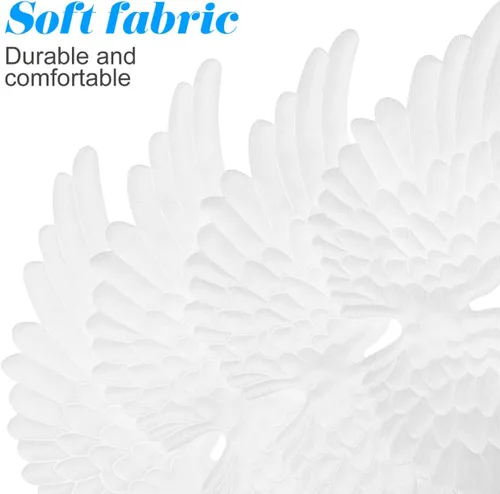 Miniatura 7 de Healeved 12 piezas de mini alas de ángel adornos de bricolaje alas decorativas para mochilas, accesorios de ropa, alas pequeñas creativas para Blanco