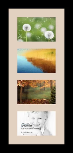 Miniatura 32 de Marco para fotos de ArtToFrames, 4 aberturas de 5′ x 7′ y marco negro satinado, de ArtToFrames, Madera, negro 4 - 8x10 - (2131)