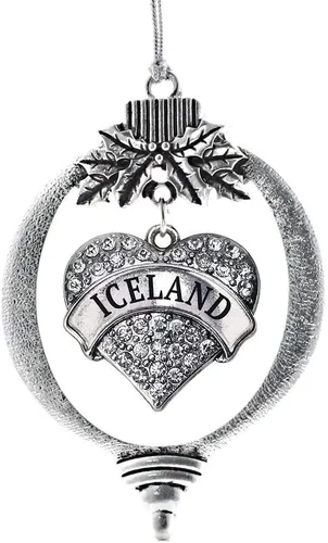 Miniatura 59 de Inspired Silver Adornos festivos de dije de corazón pave de plata con circonitas cúbicas