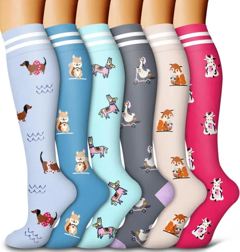 Miniatura 145 de 6 Pack Copper Compression Socks for Women and Men Circulation-Best Support for Medical, Running,Nursing,Athletic