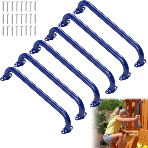 Miniatura 9 de Juego de barras de seguridad de 17.3 pulgadas para patio de recreo para interiores y exteriores, juego de barras de mono, accesorios de agarre