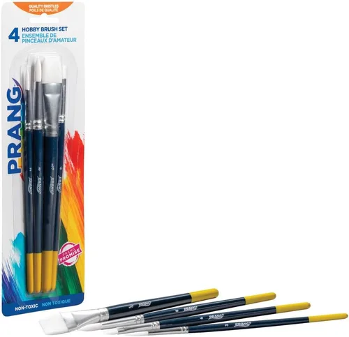 Miniatura 4 de Prang Hobby - Juego de pinceles de pintura, varios tamaños, 4 pinceles/juego, 1 juego