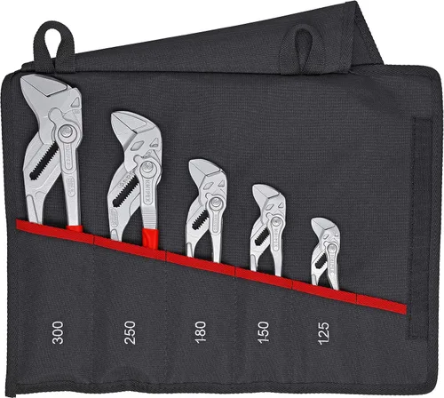 Miniatura 2 de KNIPEX Juego de llaves de alicates de 5 piezas con alicates RAPTOR (rojo, 10 pulgadas)