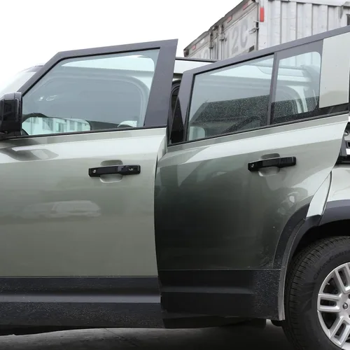 Miniatura 3 de ABS Car Exterior Door Grab Manijas Cubierta para Land Rover Defender 110 2020 Accesorios de coche (negro)