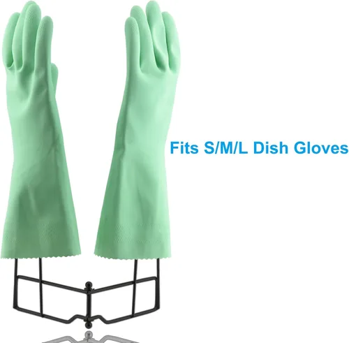 Miniatura 6 de Guantes de cocina Estante de secado, SUS 304 acero inoxidable plato guantes titular Negro