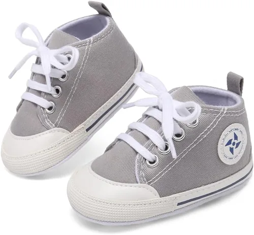 Miniatura 138 de Zapatos deportivos de lona de lona para bebés y niñas, suela antideslizante suave, suela antideslizante