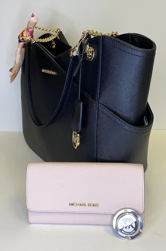Miniatura 4 de Michael Kors MICHAEL Michael Kors Jet Set Travel Large Chain Shoulder Tote bundled Jet Set Travel Trifold Wallet