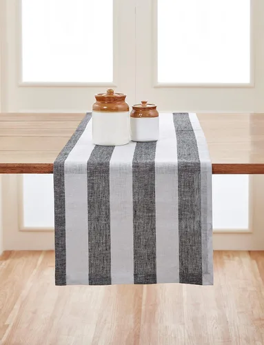 Miniatura 21 de Solino Home Camino de mesa de lino de 36 pulgadas, rayas cabaña, 100% lino puro, camino de mesa pequeño rojo y blanco, 14 x 36 pulgadas, ideal