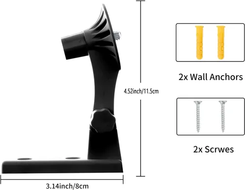 Miniatura 8 de Soporte de pared ajustable compatible con WYZE Cam Pan V3/V4/V2 Blink Mini cámara panorámica, rotación de ángulos de 180 grados para pared