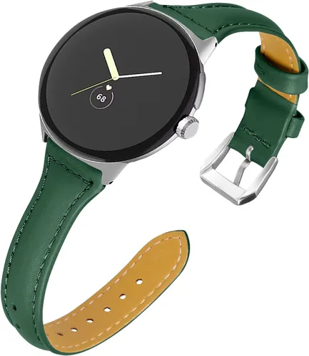 Miniatura 15 de Correa de cuero compatible con Google Pixel Watch Band Correa de repuesto Correa de pulsera transpirable para Google Pixel Watch Accesorios