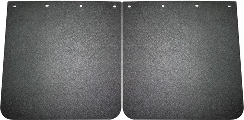 Miniatura 6 de BST BSSP Par de aletas de fango de polímero negro de 24 "x 24" con tiras reflectoras de 24 "* 3" cinta reflectante para remolque de camión