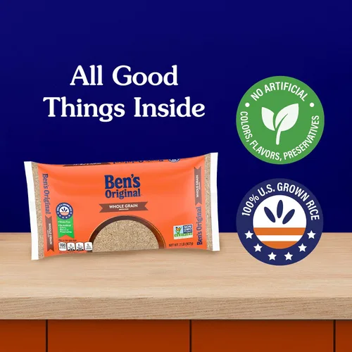 Miniatura 7 de BEN'S ORIGINAL Arroz integral de grano entero, bolsa de 2 lb