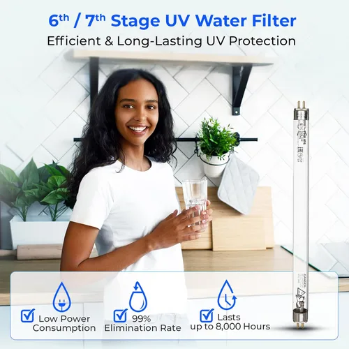 Miniatura 7 de iSpring F10KU Certificado NSF Juego de Repuesto de Filtro de 1 Año para Sistemas de Filtración de Agua RO de 7 Etapas, Incluye Filtros Alcalinos