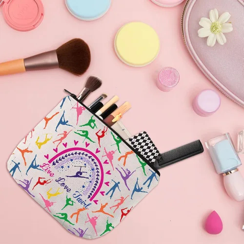 Miniatura 2 de WSNANG Baton Twirler Bolsa de cosméticos Live Love Twirler Bolsa de maquillaje Twirler Regalo para mamá Regalo de Baton Girando Regalo Gimnasta