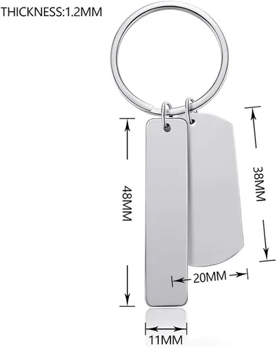 Miniatura 4 de Llavero para parejas con texto en inglés "Drive Safe I Need You Here With Me", llavero personalizado para novio, marido, padre, regalos
