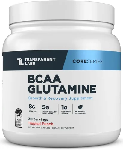 Miniatura 10 de Transparent Labs BCAA Glutamina - 8000 mg de BCAA en polvo por porción con L glutamina para recuperación después del entrenamiento, crecimiento