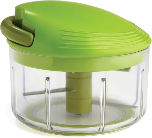 Kuhn Rikon Cortador de tracción manual/procesador de alimentos manual con mecanismo de cordón, verde, 2 tazas