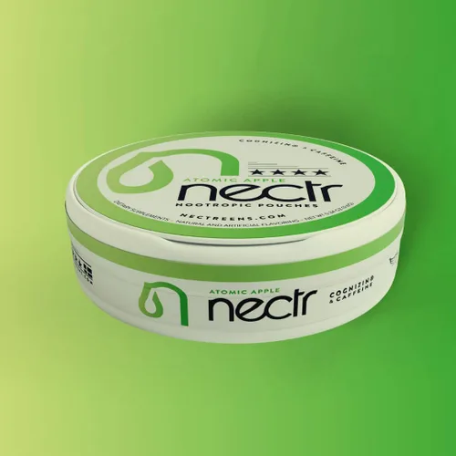 Miniatura 3 de Nectr Bolsas nootrópicas energéticas – Bolsas de cafeína con sabor a manzana atómica con citicolina Cognizin®. Golosinas cerebrales sin azúcar.