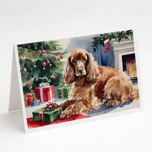 Miniatura 15 de Caroline's Treasures DAC2753GCA7P Paquete de 8 tarjetas de felicitación navideña acogedora de Husky siberiano Tarjetas en blanco con sobres