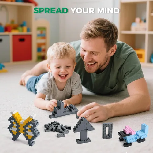 Miniatura 8 de HUIZDQ 200 ladrillos de construcción clásicos, ladrillos a granel de 2 x 4, juguetes de construcción creativos STEM, gris oscuro