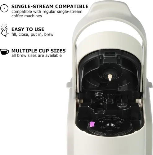 Miniatura 5 de Tazas K reutilizables para Keurig, paquete de 4 cápsulas de café recargables con 5 agujeros, compatibles con Keurig K Supreme, K Slim, K-Duo Gen2