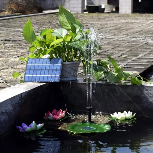 Miniatura 9 de MASO Bomba de fuente de agua alimentada por panel solar de 7 V, 1.4 W, 180 L/H, fuente de agua, para jardín, piscina, estanque, acuario, sin