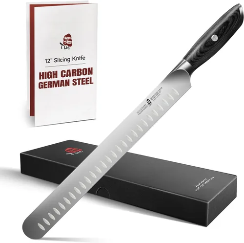Miniatura 8 de TUO Cuchillo de filete, cuchillo profesional para deshuesar peces de 7 pulgadas para recortar carne y aves de corral, hoja flexible, acero alemán