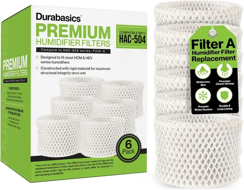 Miniatura 9 de Durabasics Paquete de 4 filtros humidificadores de alta calidad compatibles con filtros humidificadores Honeywell HAC-504, HAC-504AW y Honeywell