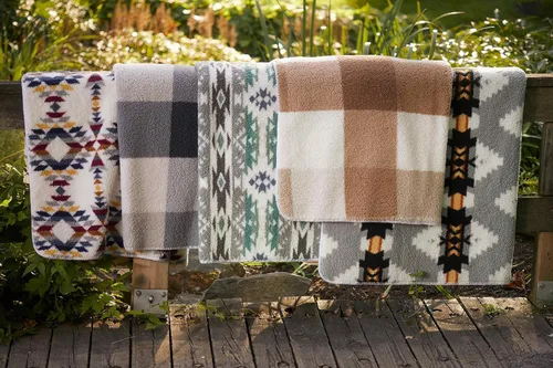 Miniatura 9 de Luxe - Manta de forro polar sherpa, ultra afelpada, ligera, suave y acogedora para cama, sofá y hogar, cálida manta de felpa bohemia, suave y Combo
