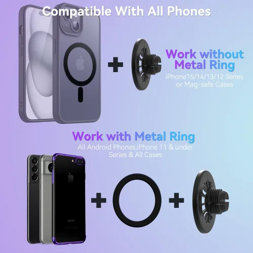 Miniatura 5 de BEHAVE Soporte magnético para teléfono Mazda CX5 2024-2017, soporte de teléfono ajustable en 360° para iPhone Magsafe, compatible con iPhone