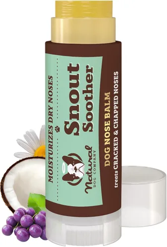 Natural Dog Company Snout Chupete Travel Stick 0.15 oz – Bálsamo para nariz de perro totalmente natural para hocicos secos y agrietados – Bálsamo