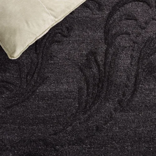 Miniatura 7 de SAFAVIEH Jardin Collection - Alfombra de área de 5 x 8 pies, color negro, lana hecha a mano, ideal para zonas de alto tráfico en sala de estar