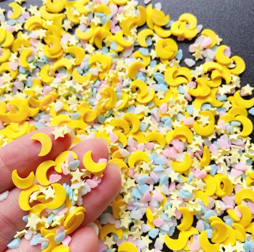 Miniatura 3 de EHOPE 50g de chispitas falsas de resina, chispitas falsas de caramelo, chispitas de arcilla, chispitas de polímero, rebanadas de arcilla de polímero
