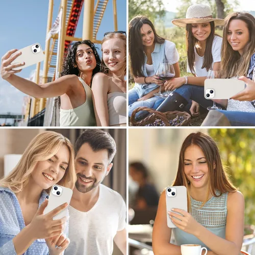 Miniatura 6 de Telaso Funda para iPhone 13, silicona líquida de goma de gel suave para iPhone 13, funda delgada con forro de microfibra a prueba de golpes, fundas