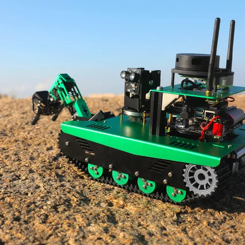 Miniatura 2 de Yahboom Raspberry Pi 4B AI Robot ROS Tank Kit Transbot con cámara de profundidad, escáner 3D ROS Robótica Codificación 2D Mapeo 3D Navegación