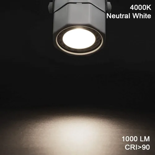 Miniatura 7 de Cabezales de luces LED de pista de 10 W, cabezales de iluminación de riel tipo H, foco de techo regulable para tareas de acento, iluminación