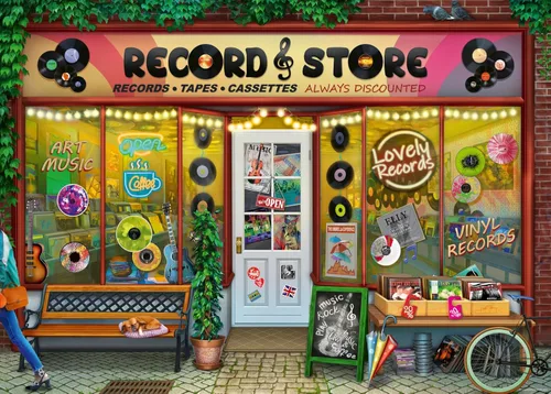 Miniatura 2 de Ravensburger Rompecabezas de vinilo vintage, rompecabezas inmersivo para adultos de 1000 piezas, tecnología única Softclick, vibrante y sin