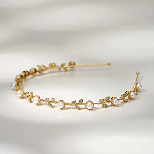 Miniatura 6 de SWEETV Diadema para niña de flores, perla para niñas, accesorios para el cabello de princesa, para fiesta de cumpleaños, primera comunión