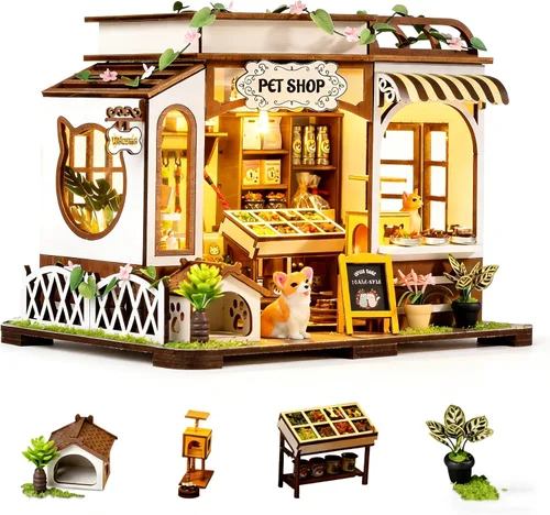 Miniatura 12 de GuDoQi Kit de casa de muñecas en miniatura, kit de casa pequeña con música, kit de casa en miniatura a escala 1:24, gran regalo de manualidades